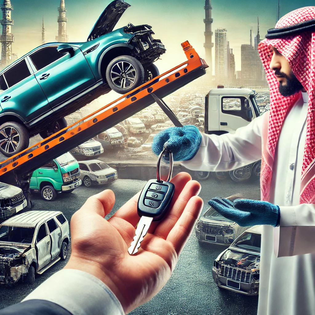 شراء سيارات تشليح في الرياض - تسليم المفاتيح